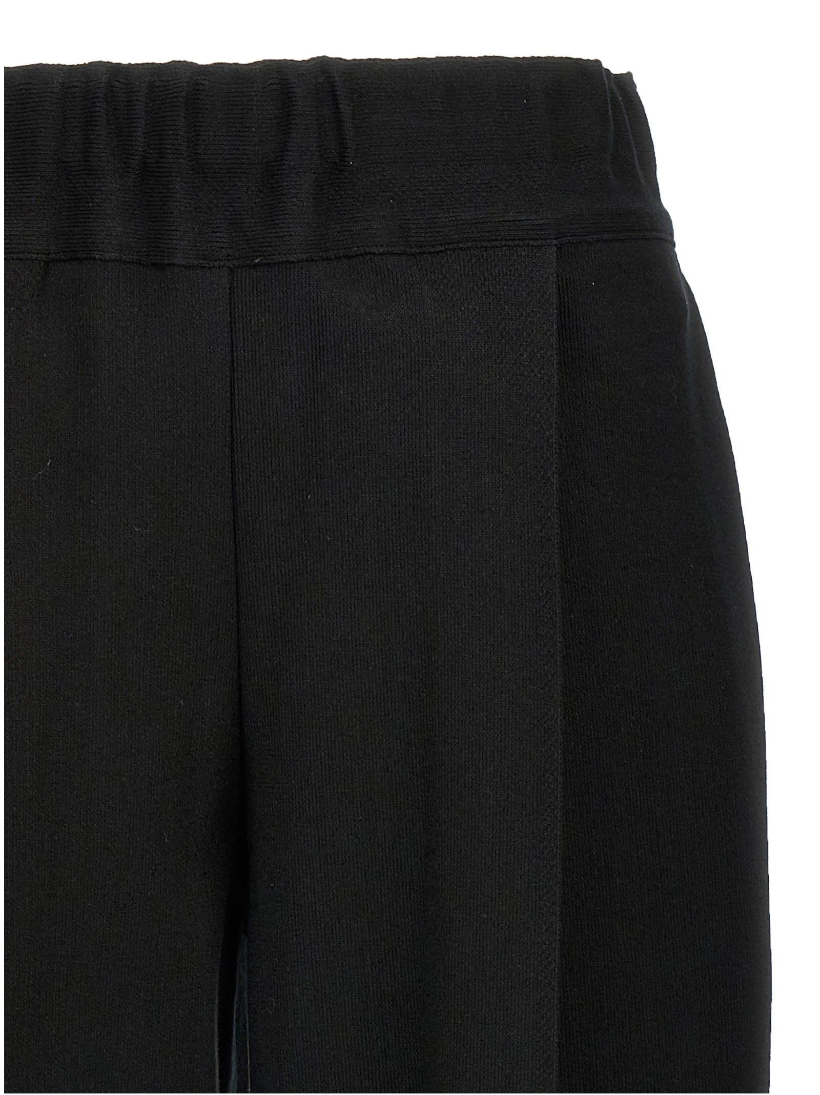 Black Cotton Casual Pants