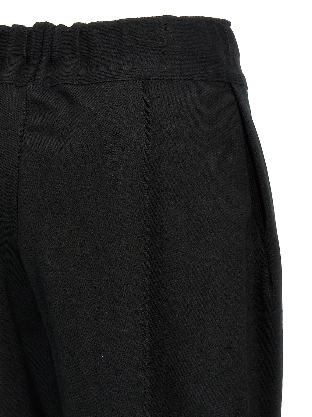 Black Cotton Casual Pants