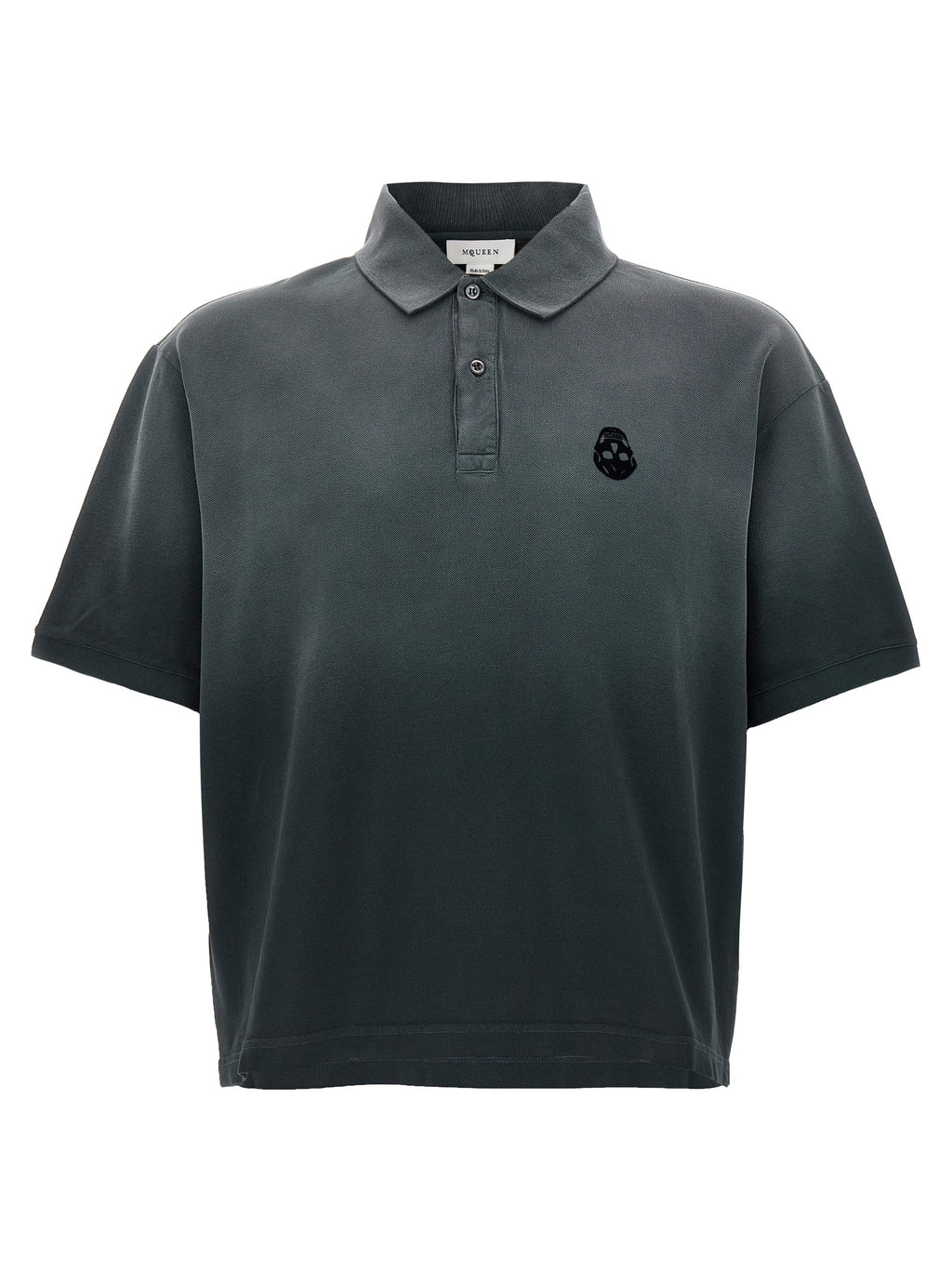 Gray Cotton Polo Shirt