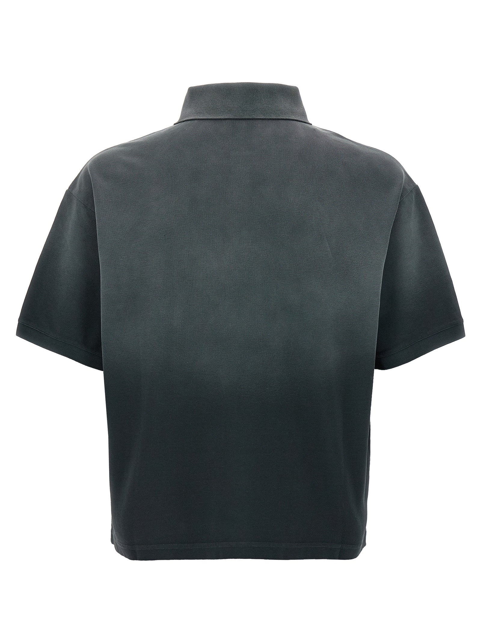 Gray Cotton Polo Shirt