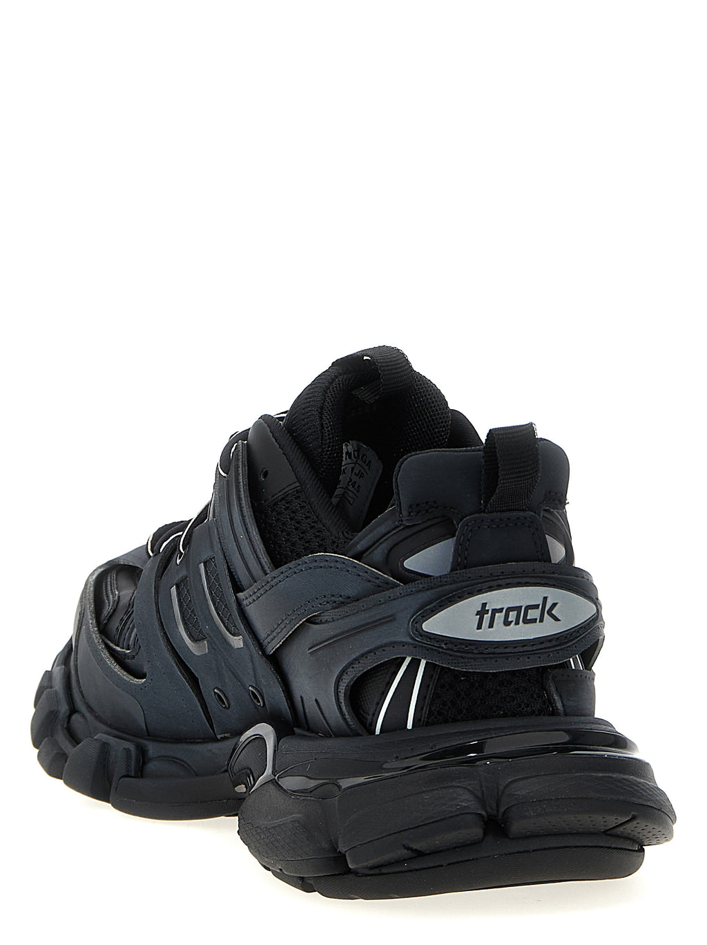 Black Polyethylene Athletic Sneakers