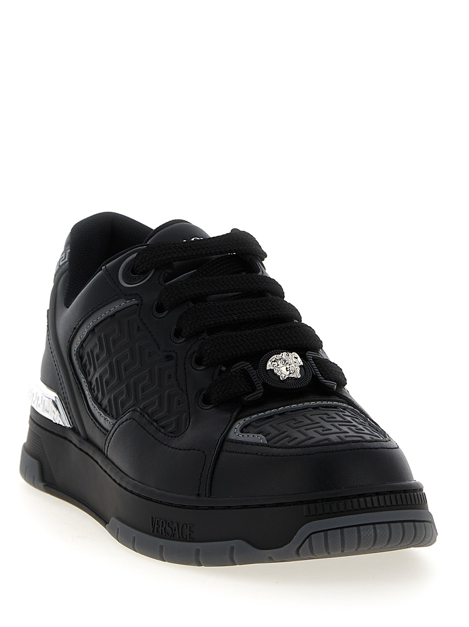 Black Calfskin Athletic Sneakers