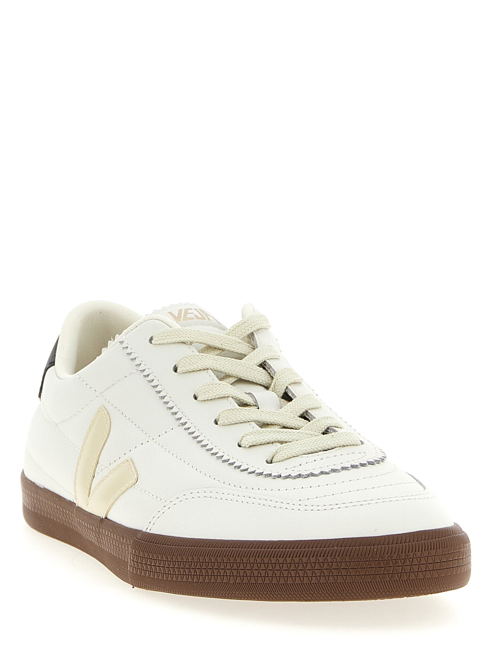 Bicolor Genuine Leather Sneakers