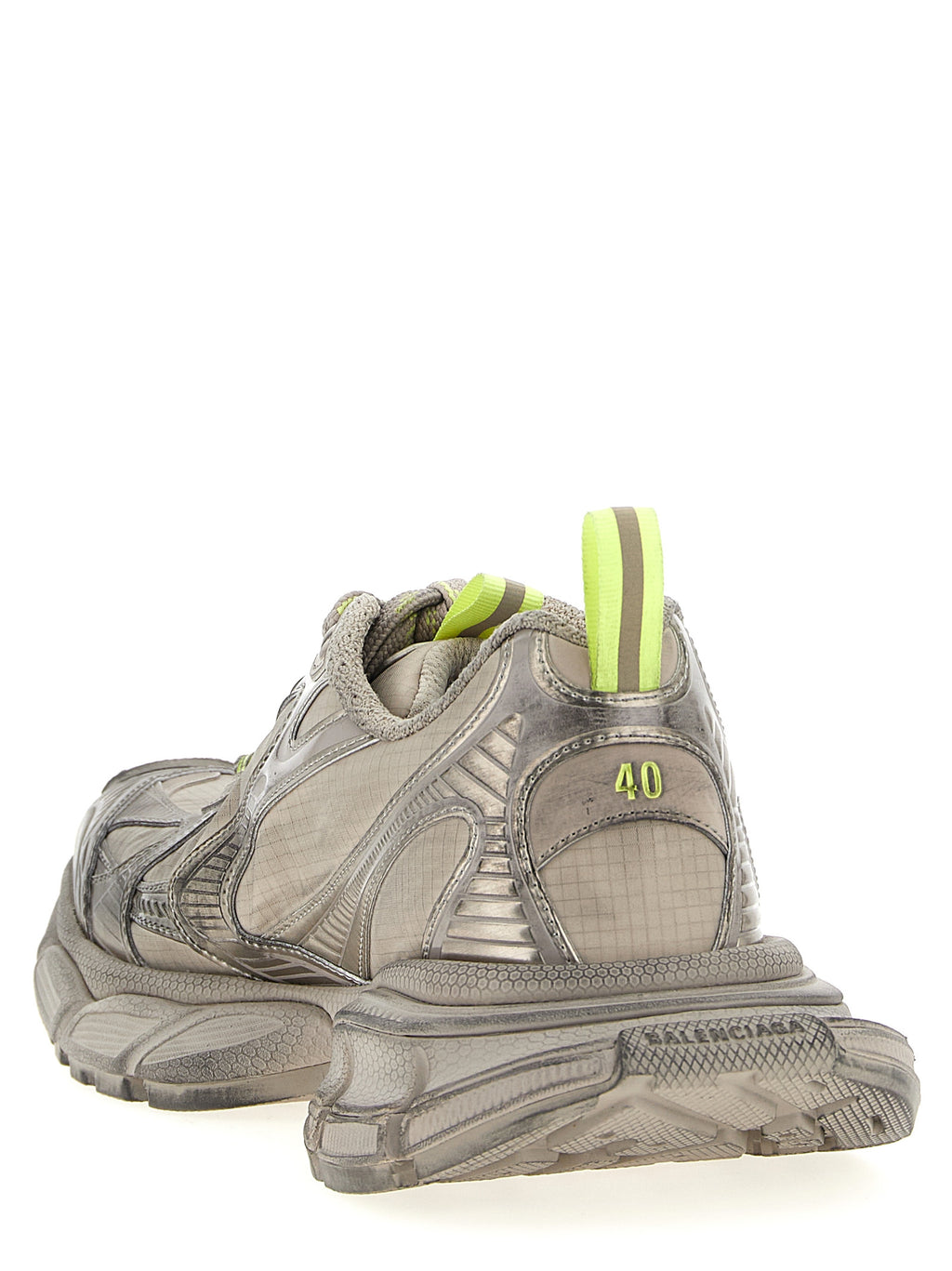 Gray Polyethylene Athletic Sneakers