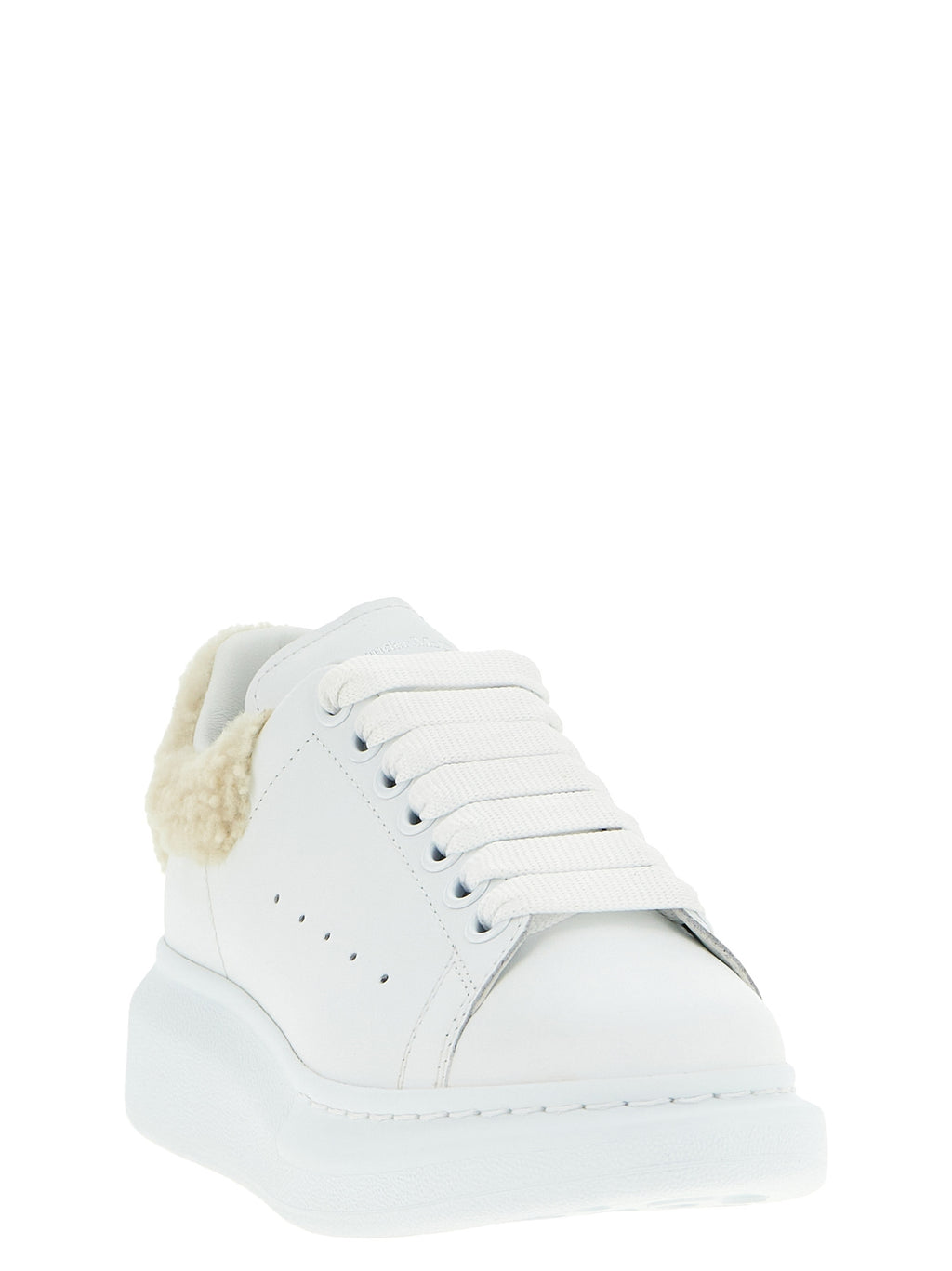 Beige Calfskin Chunky Sneakers
