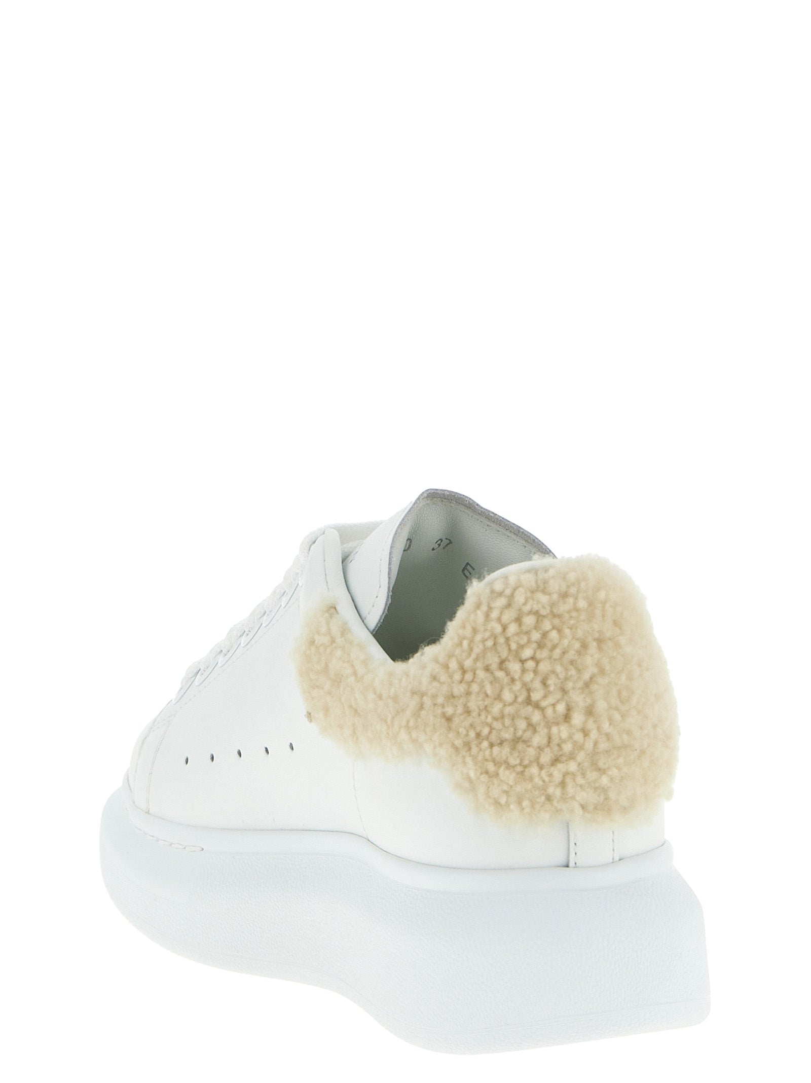 Beige Calfskin Chunky Sneakers