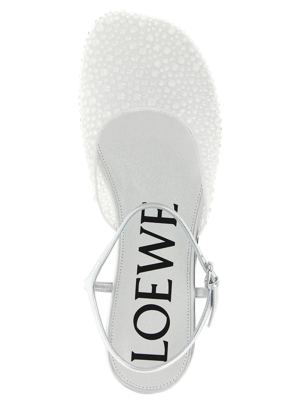 White Polyamide Ballet Flats