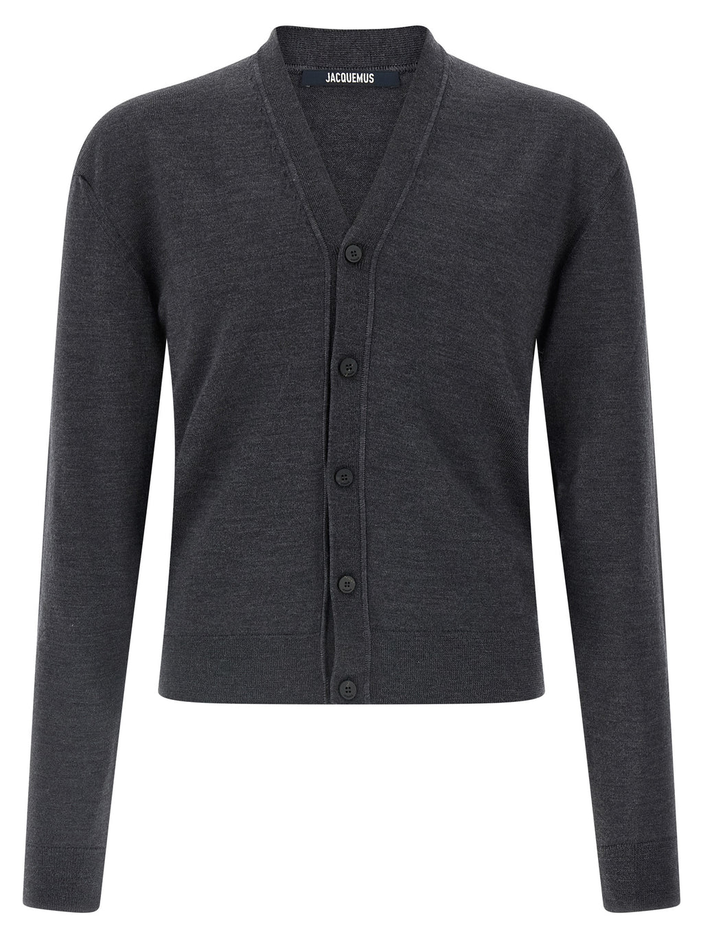 Gray Merino Wool Cardigan