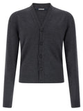 Gray Merino Wool Cardigan