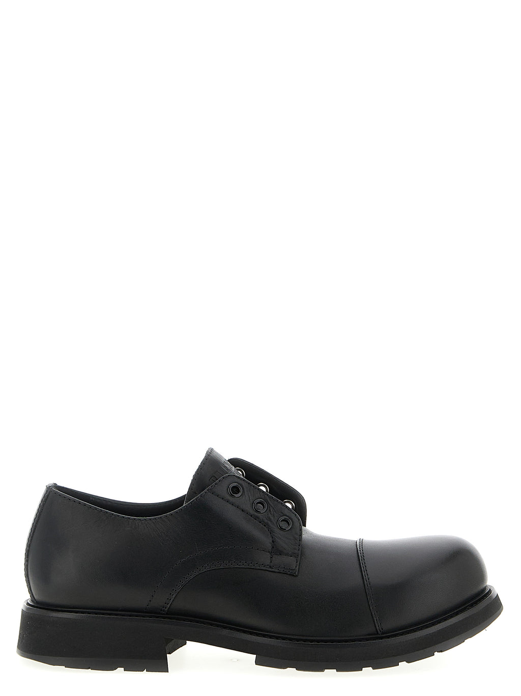 Black Bull Skin Slip-On Loafers