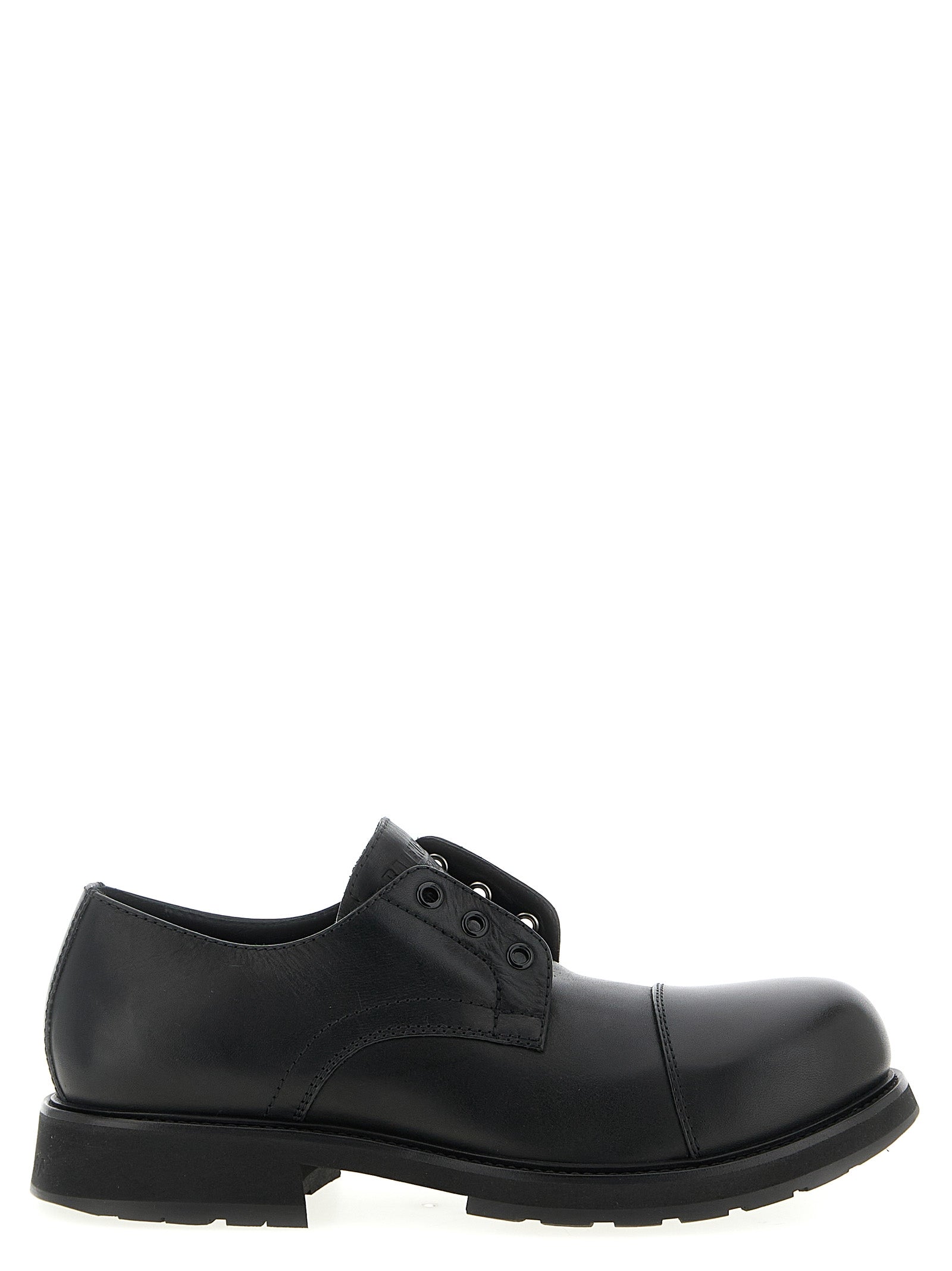 Black Bull Skin Slip-On Loafers