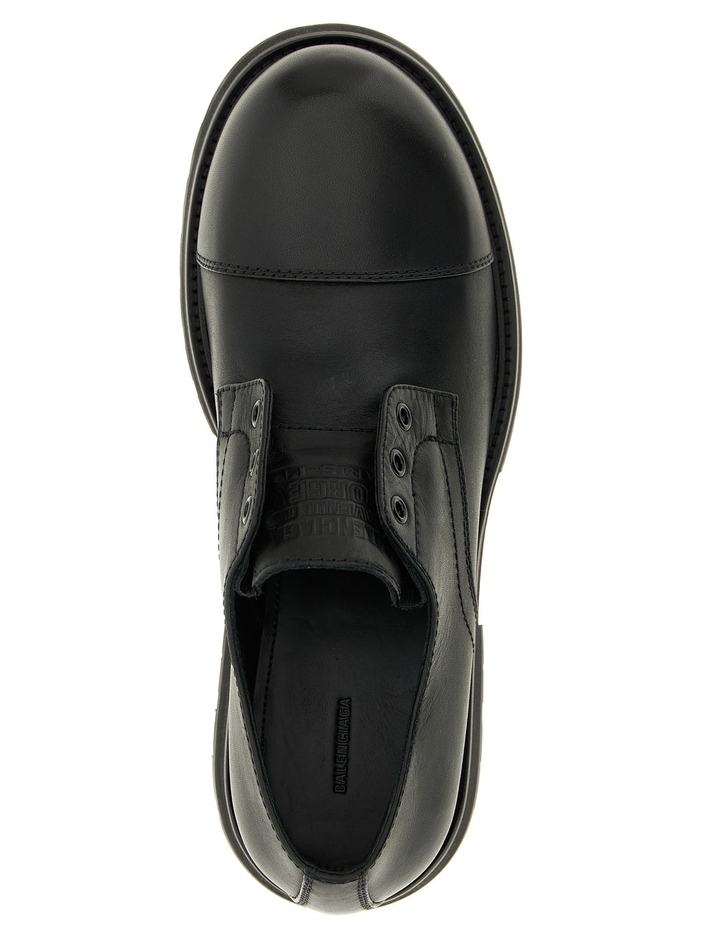 Black Bull Skin Slip-On Loafers