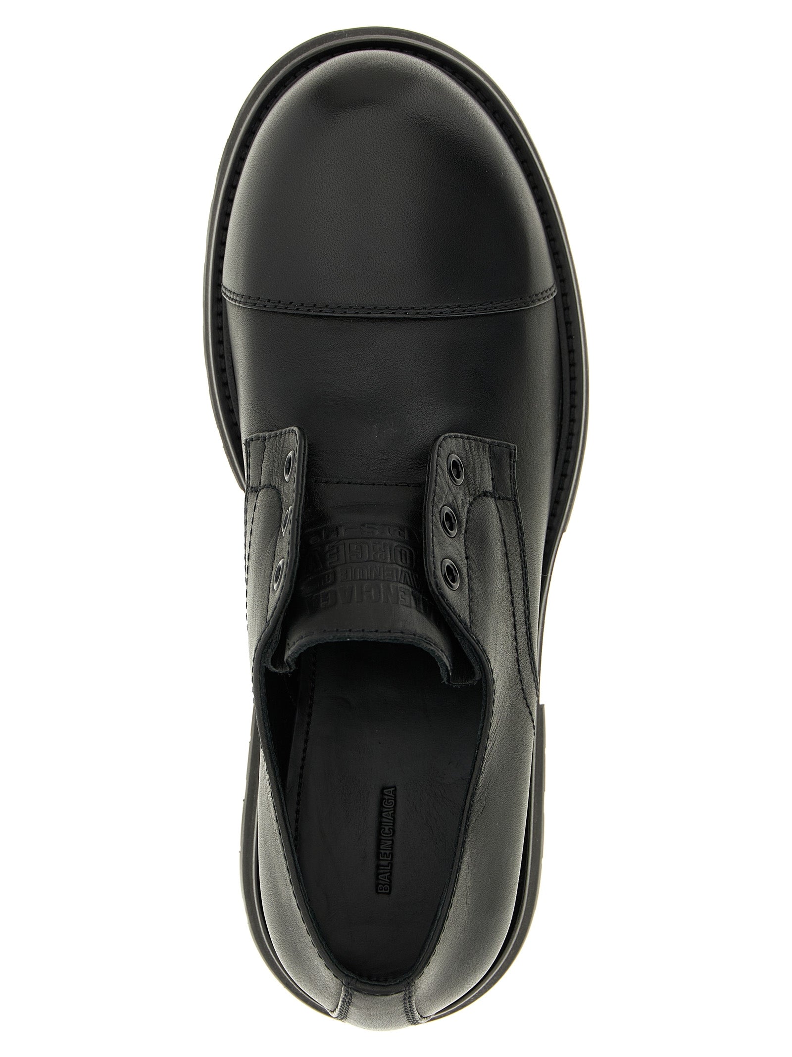 Black Bull Skin Slip-On Loafers