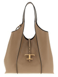 Beige Calfskin Tote Bag