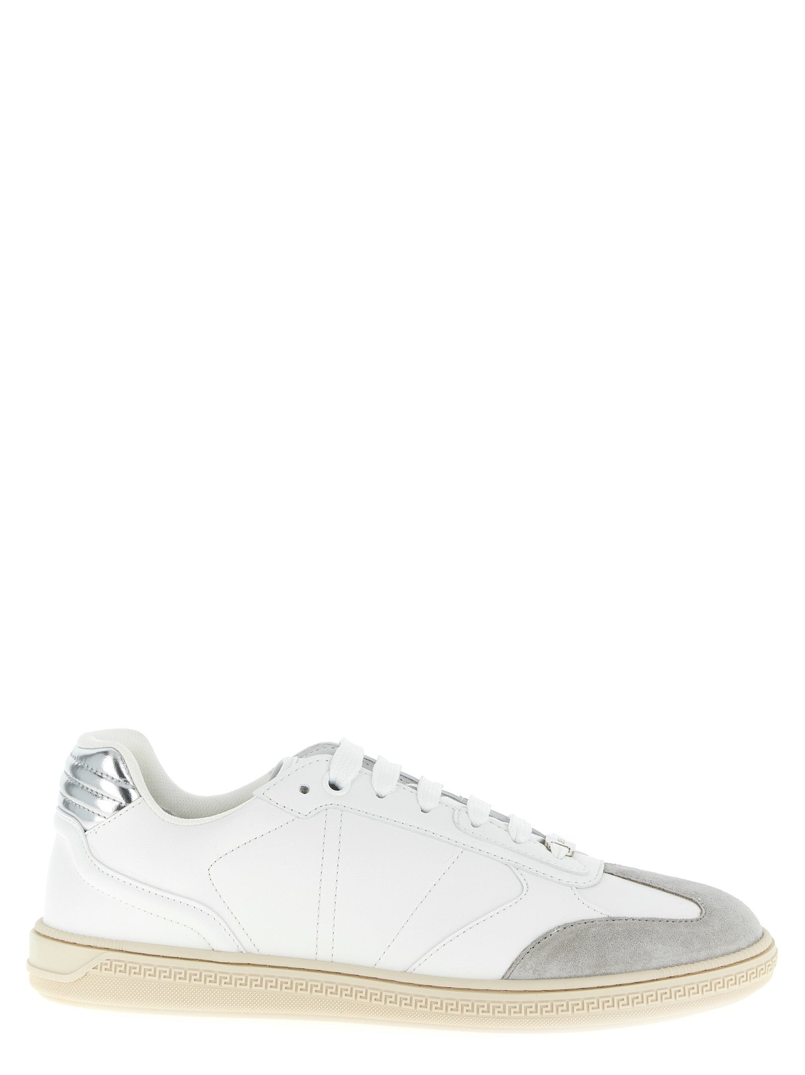 White Calfskin Low Top Sneakers