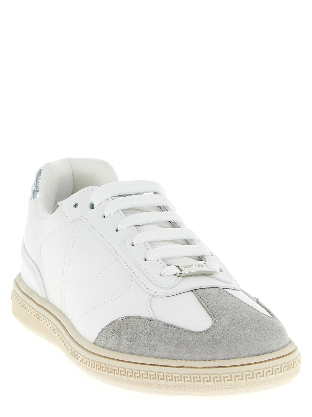 White Calfskin Low Top Sneakers
