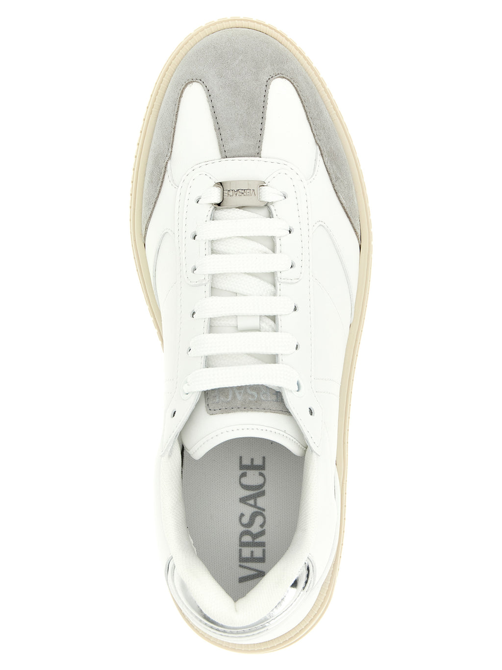 White Calfskin Low Top Sneakers