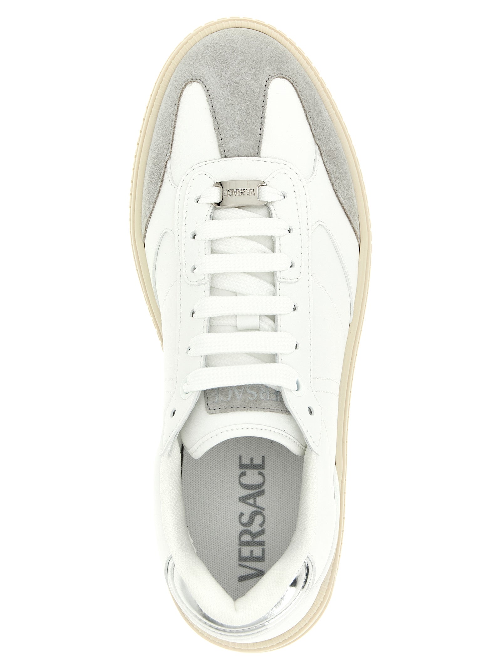 White Calfskin Low Top Sneakers