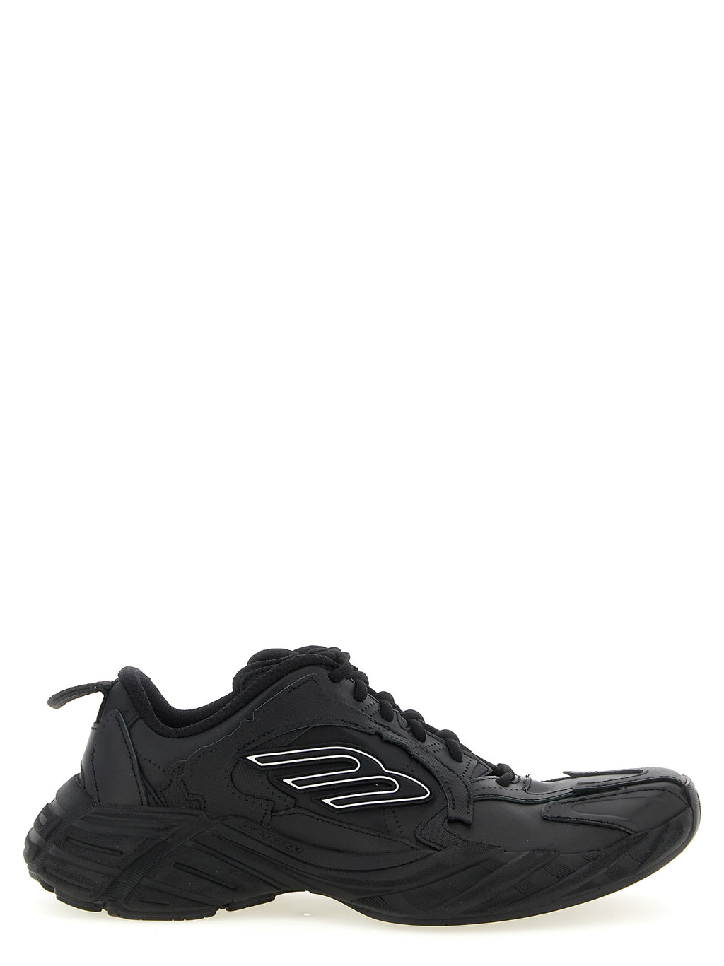 Black Calfskin Athletic Sneakers
