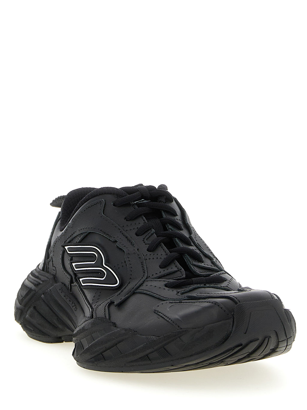 Black Calfskin Athletic Sneakers