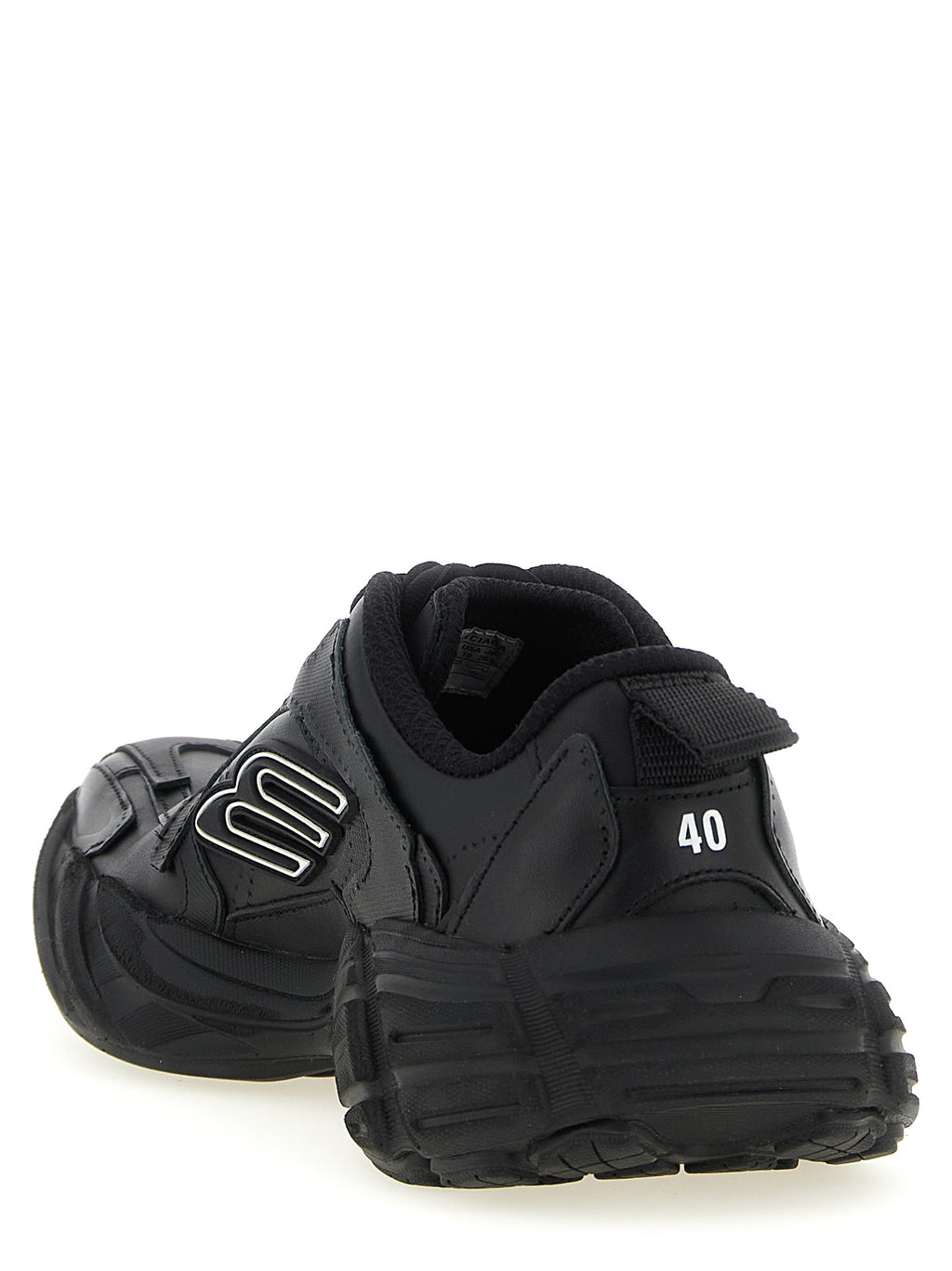 Black Calfskin Athletic Sneakers