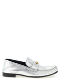 Silver Lamb Leather Slip-On Loafers