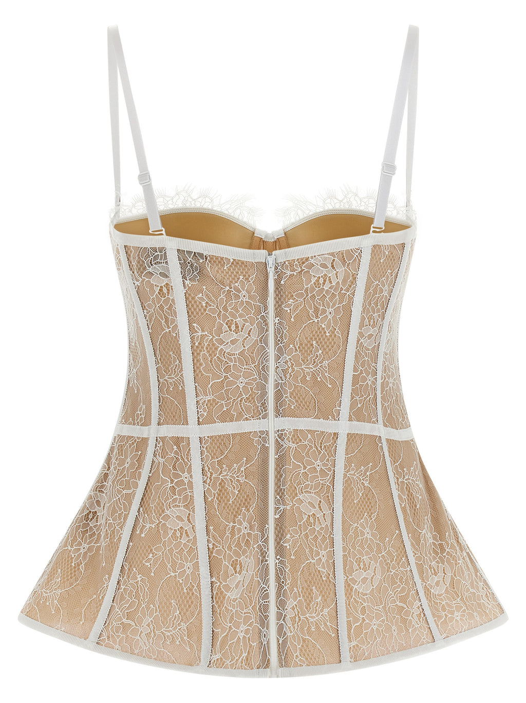 White Polyamide Tank Tops