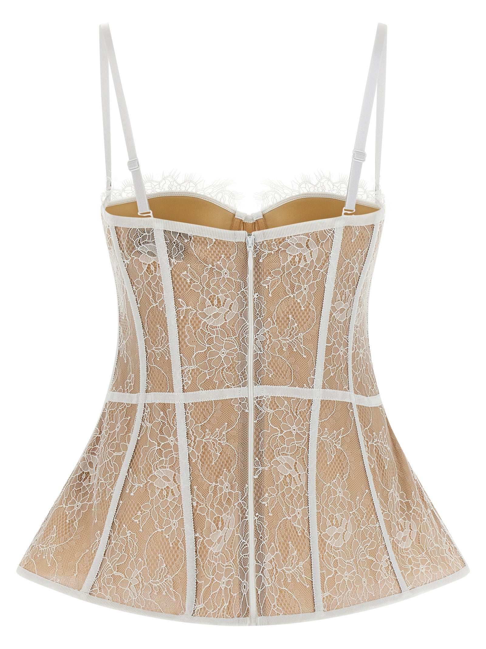 White Polyamide Tank Tops