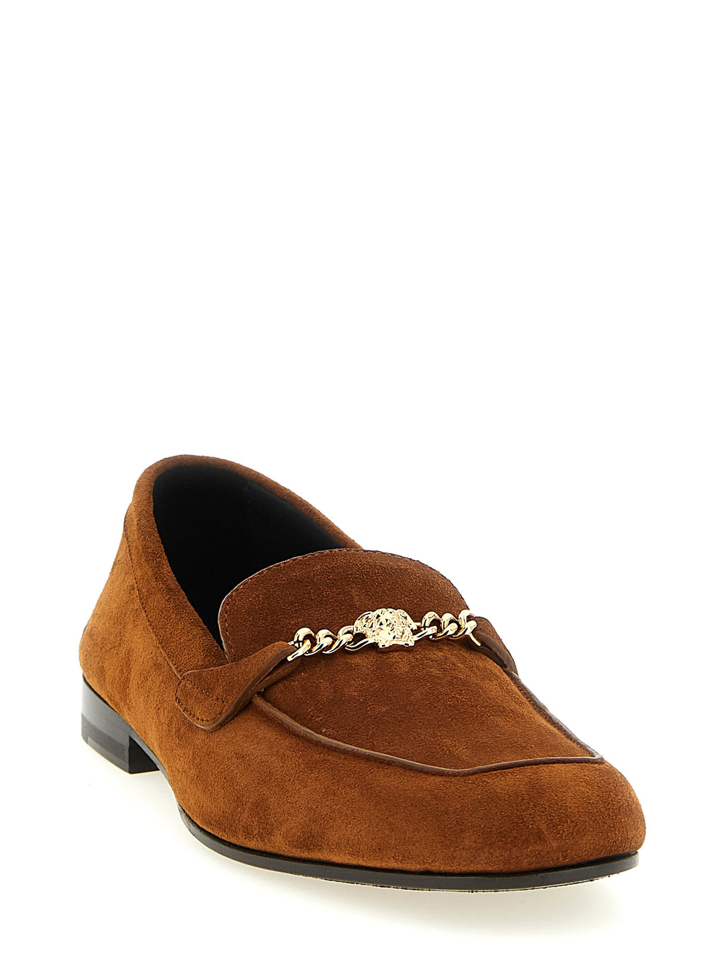 Brown Calfskin Slip-On Loafers