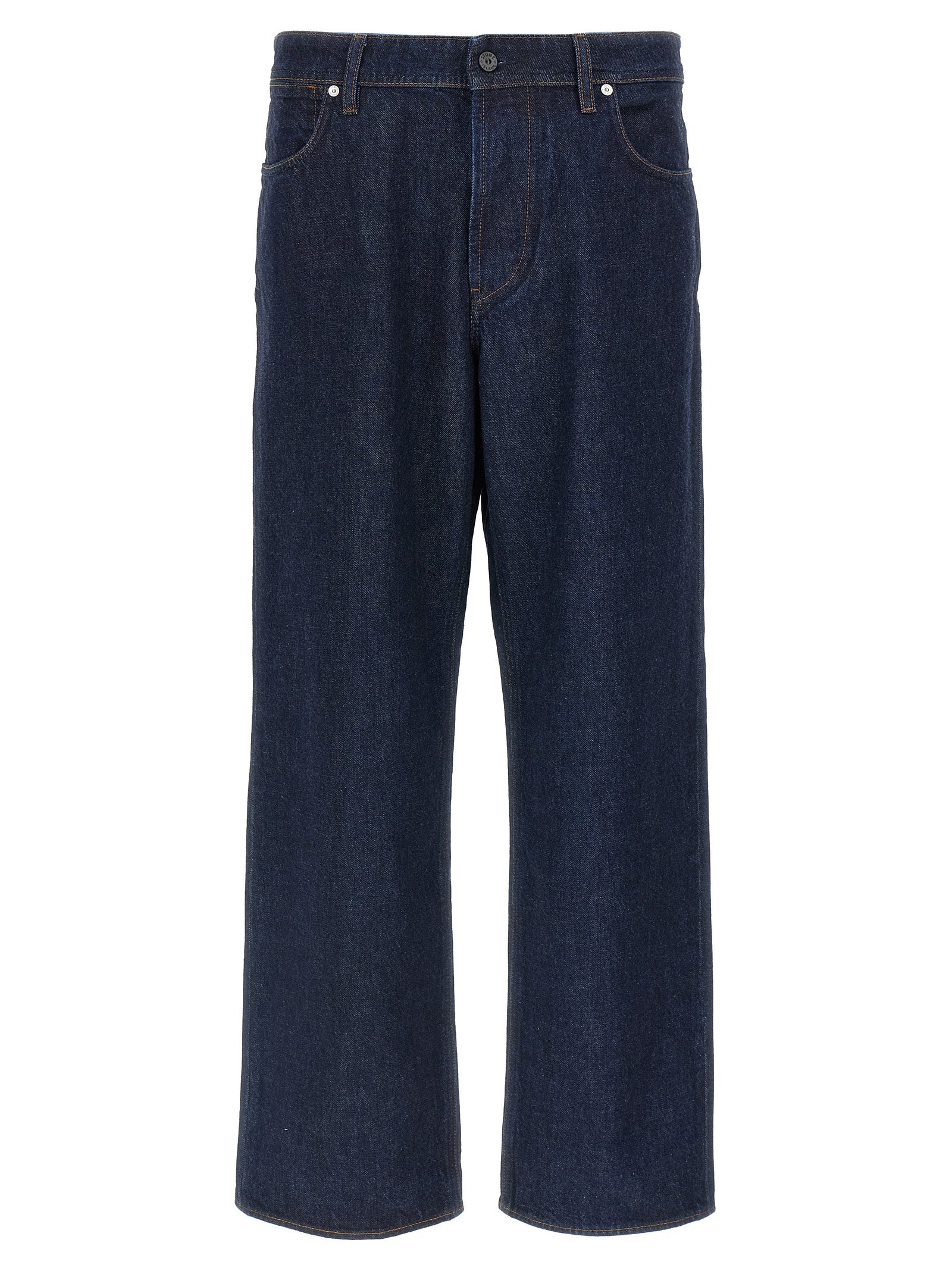 Blue Cotton Relaxed Fit Jeans