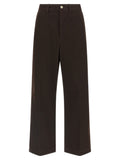 Brown Cotton Chino Pants