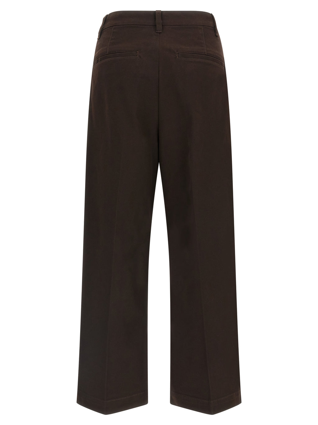 Brown Cotton Chino Pants