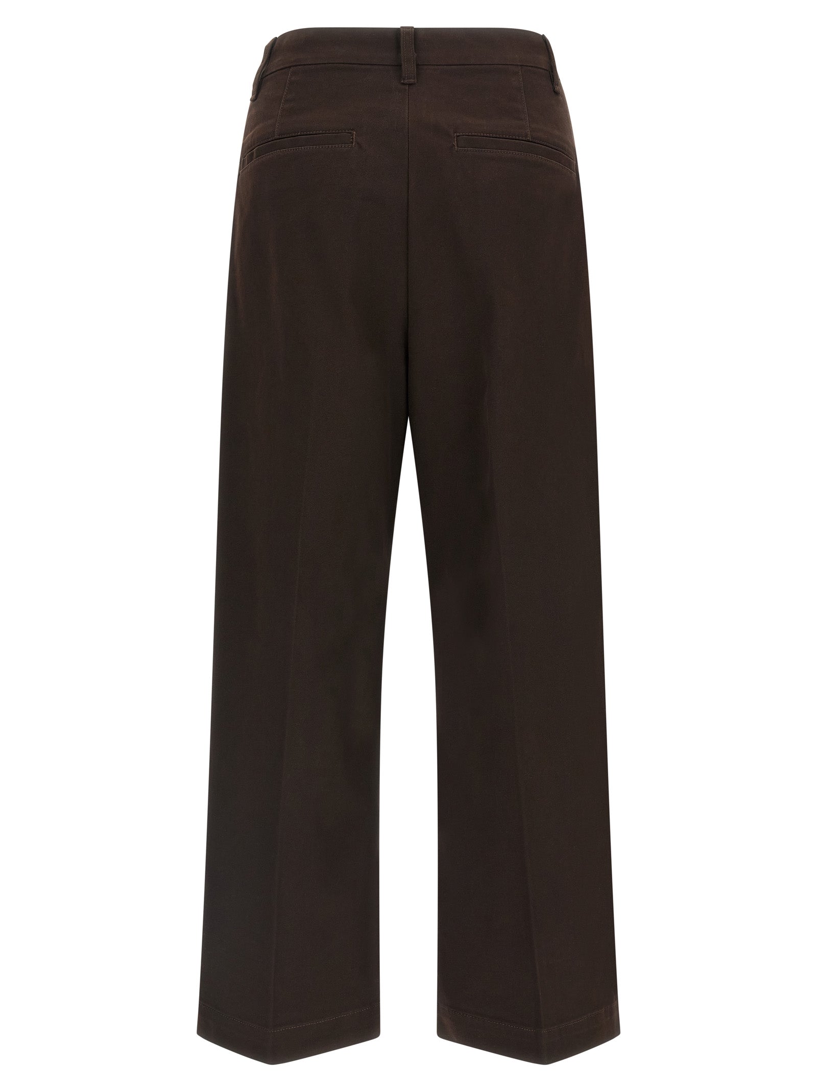 Brown Cotton Chino Pants