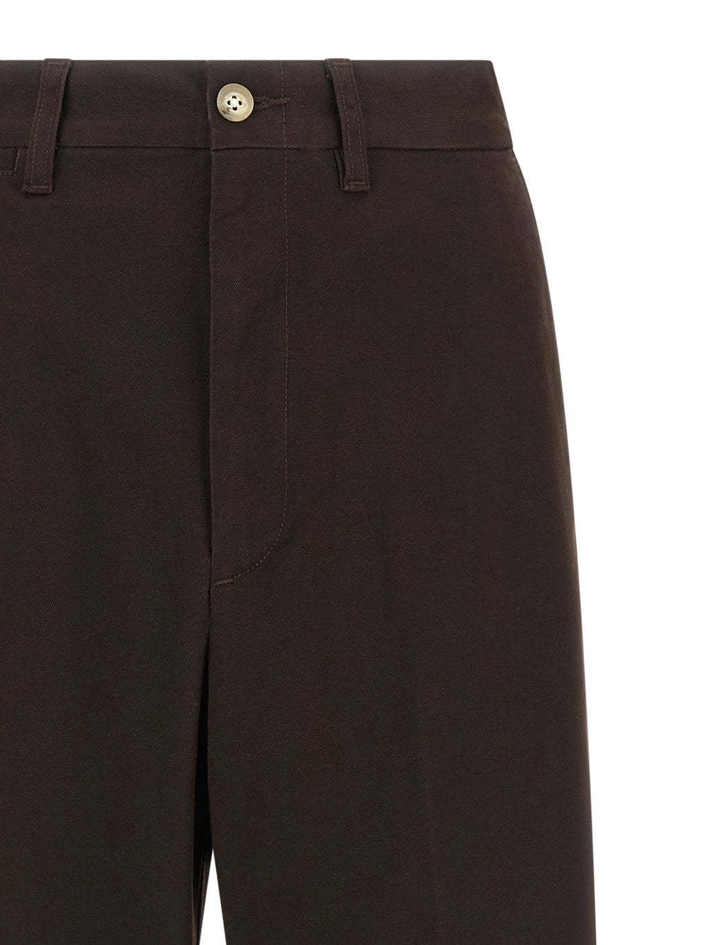 Brown Cotton Chino Pants