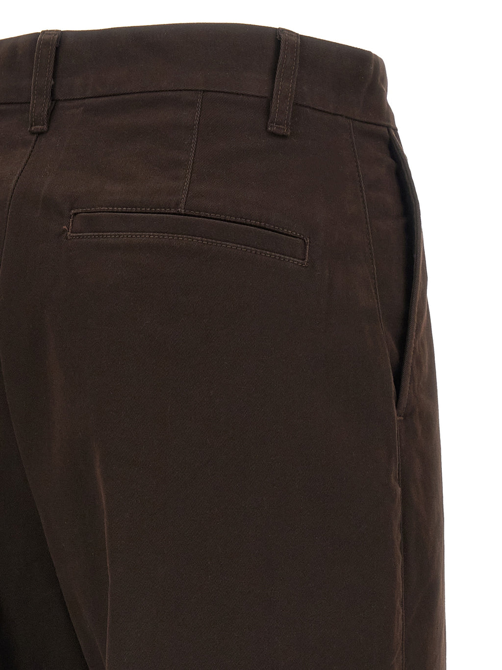 Brown Cotton Chino Pants