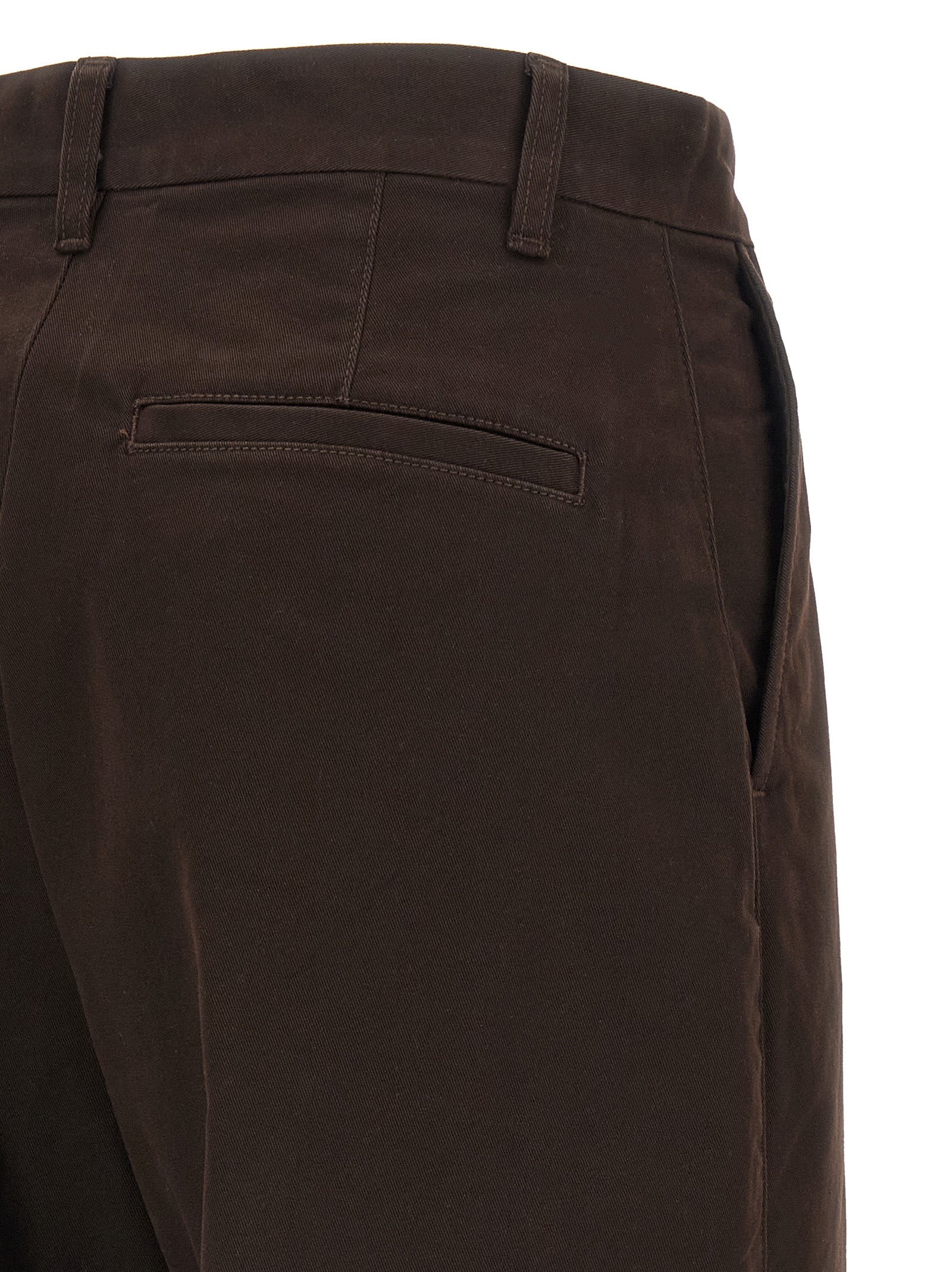 Brown Cotton Chino Pants