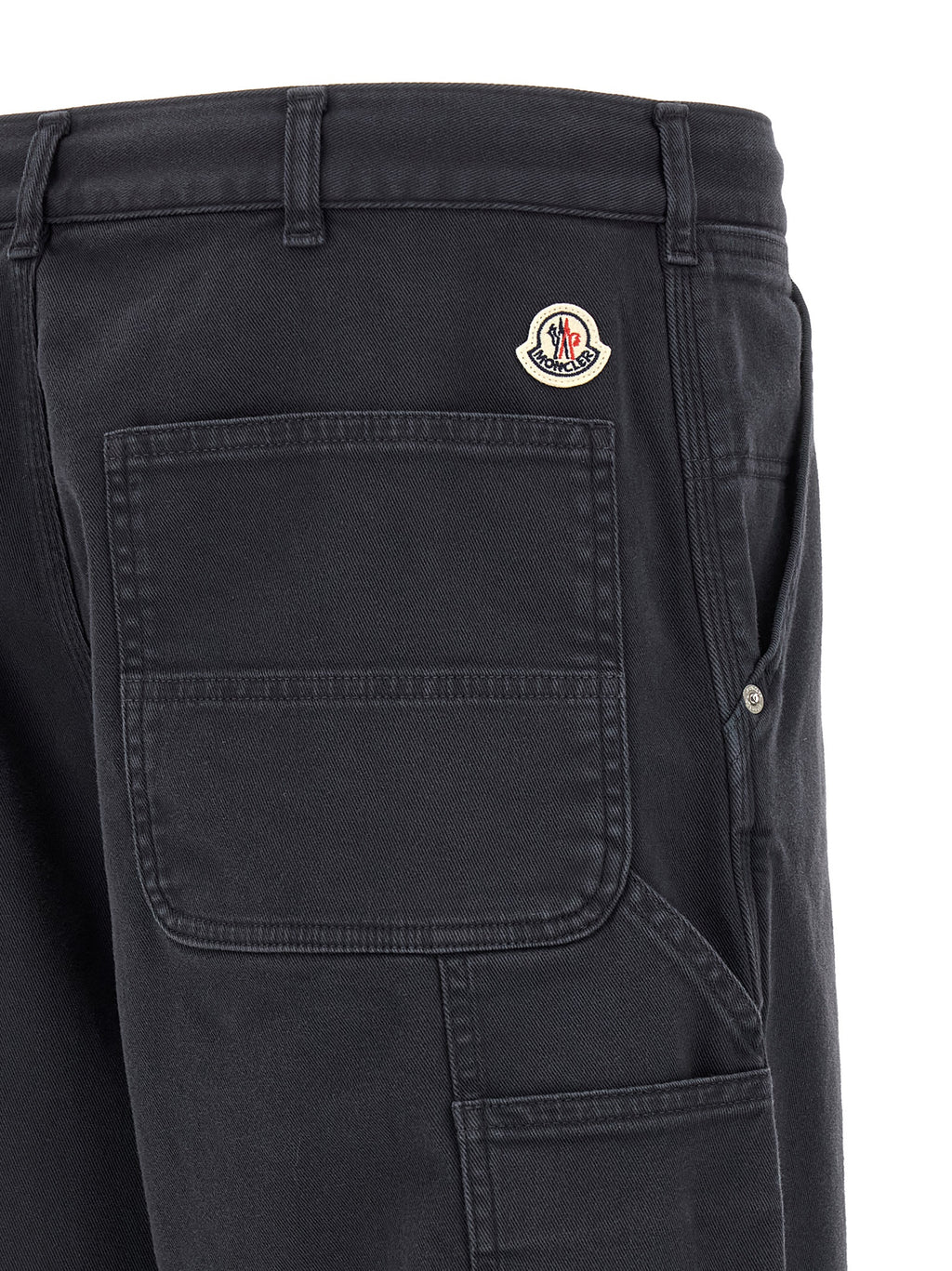 Blue Cotton Cargo Pants