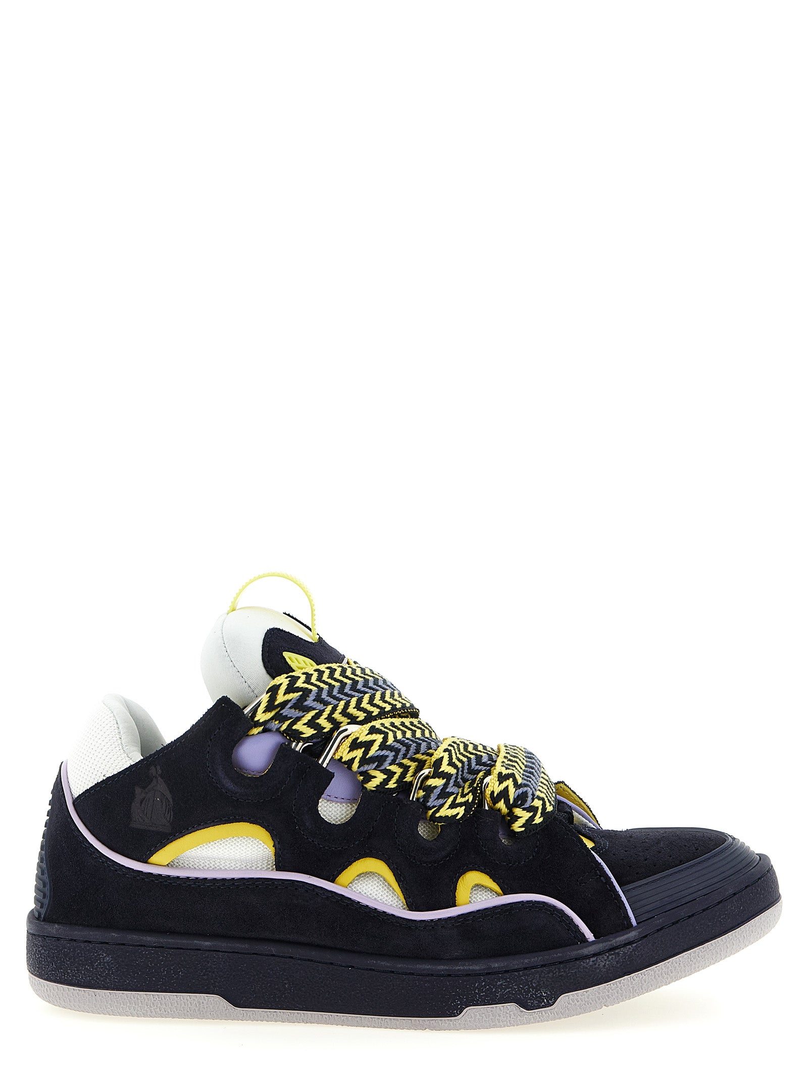 Blue Calfskin Athletic Sneakers