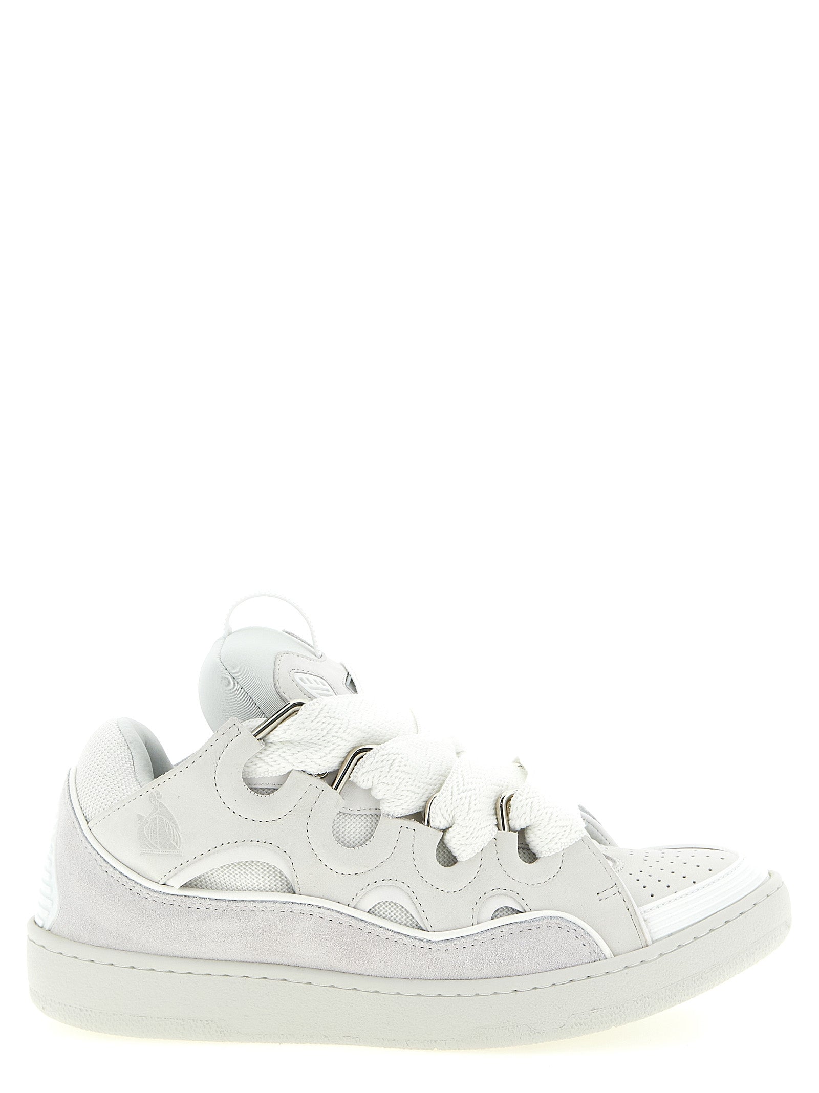 White Calfskin Chunky Sneakers