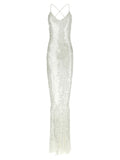 White Polyamide Long Dress