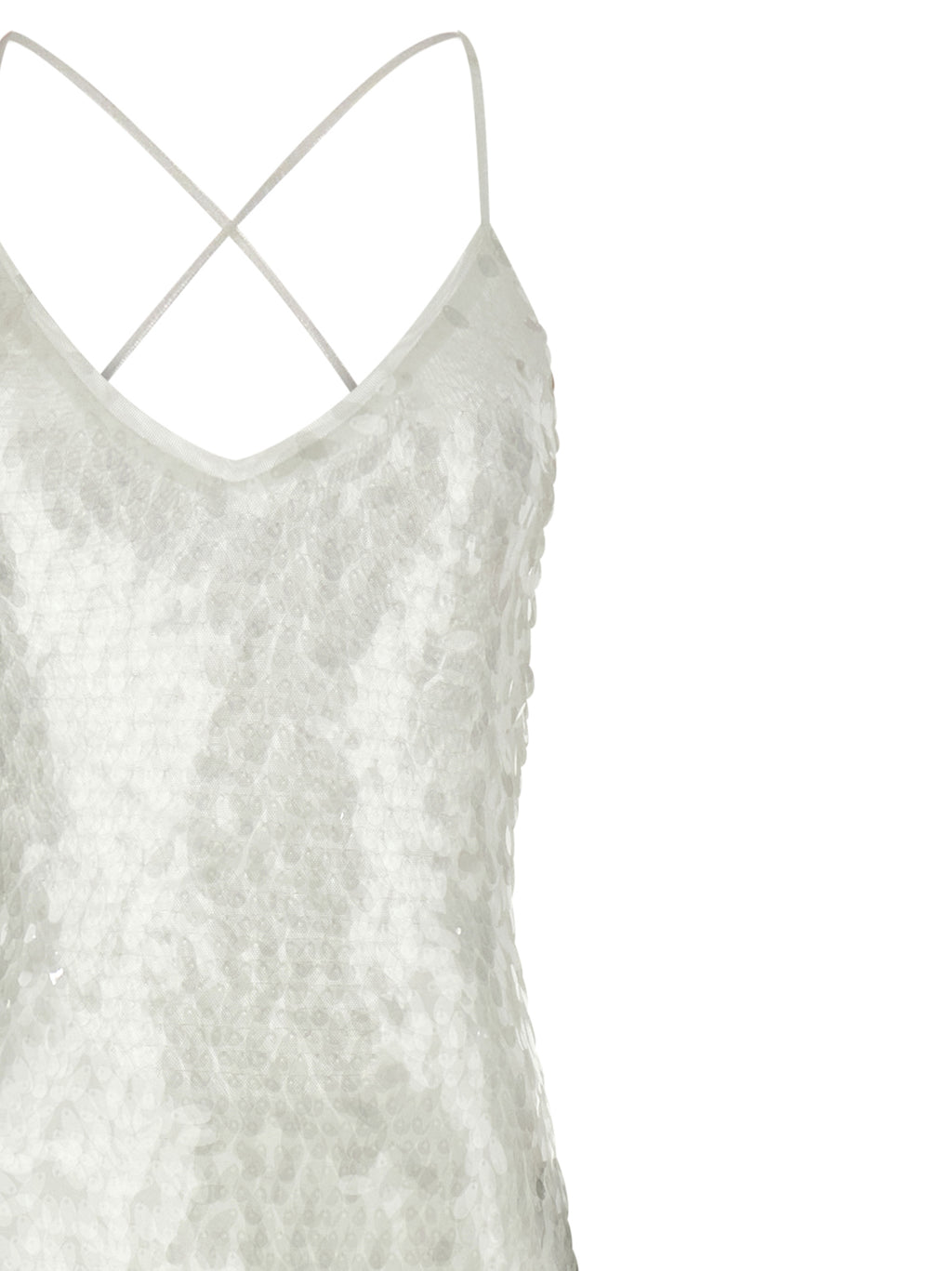 White Polyamide Long Dress
