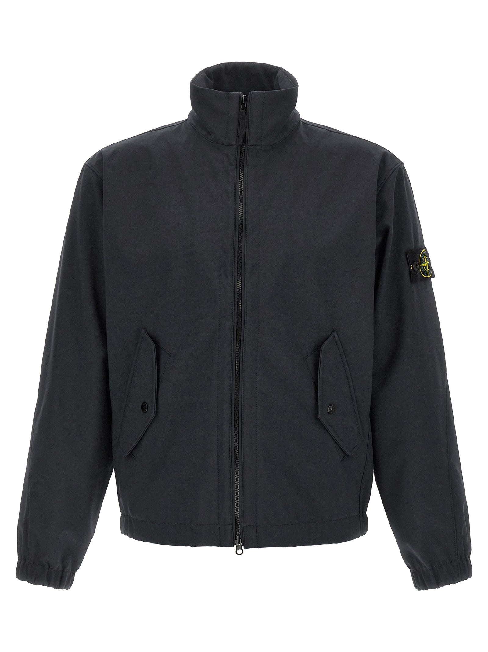 Blue Polyester Shell Jacket