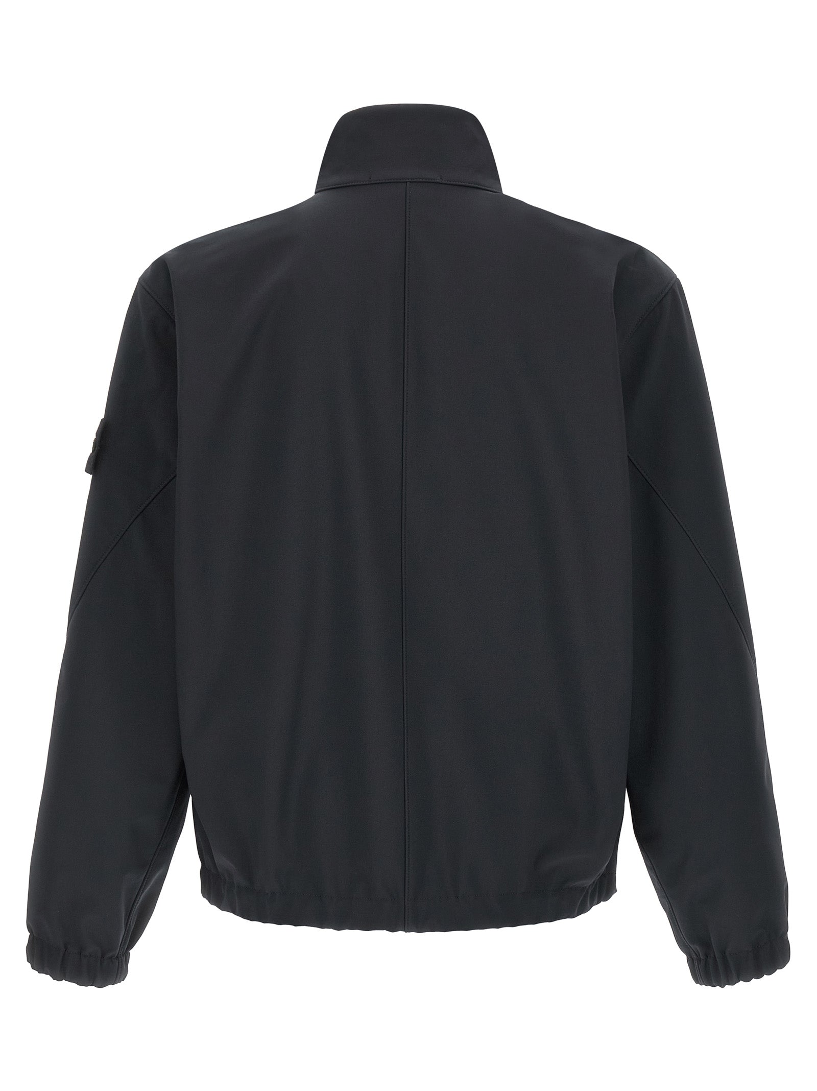 Blue Polyester Shell Jacket
