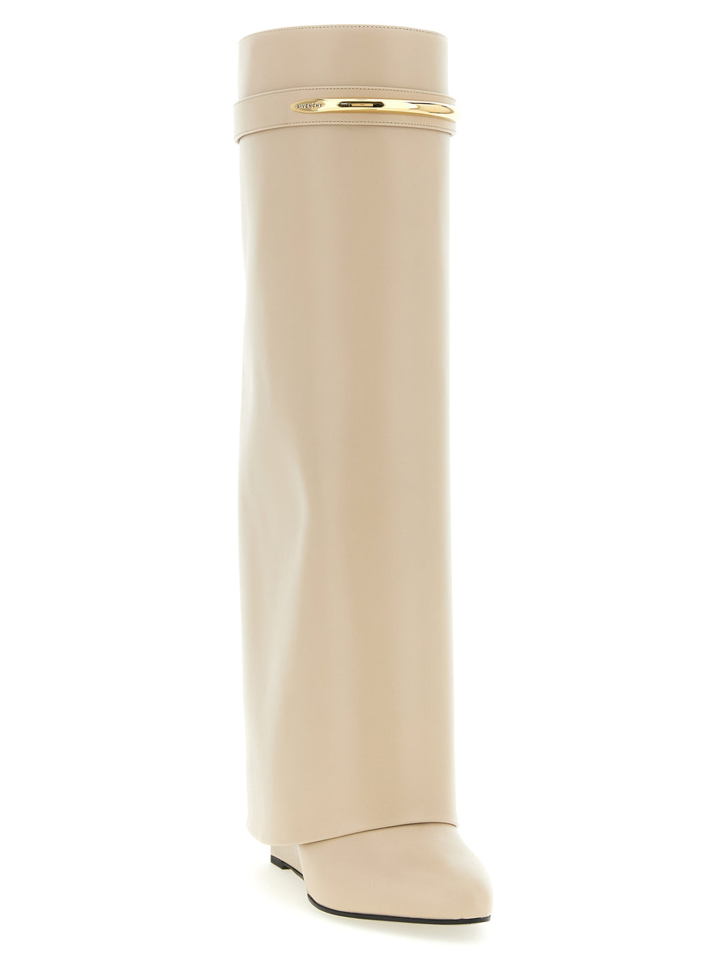 Beige Calfskin Over The Knee