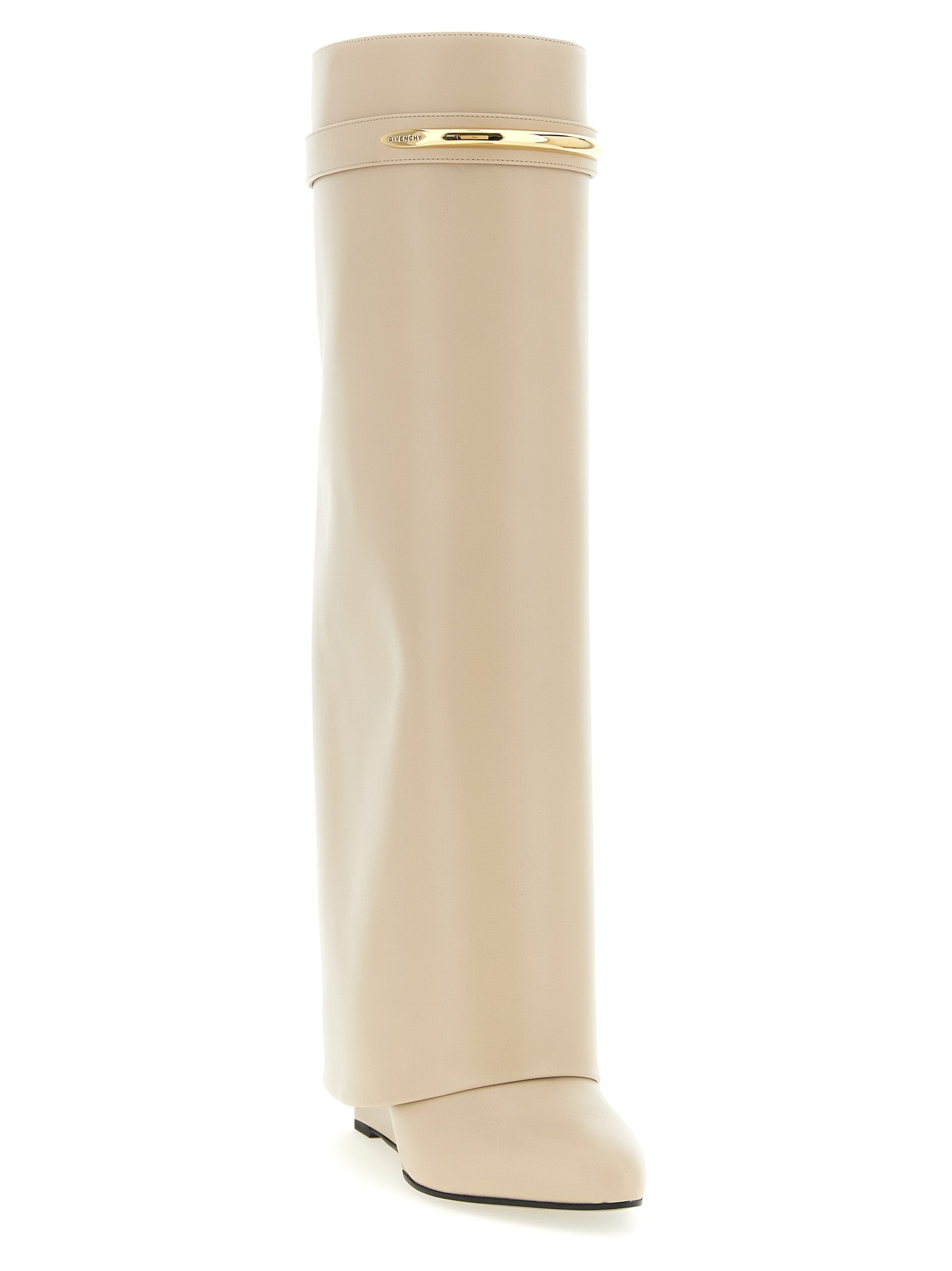 Beige Calfskin Over The Knee