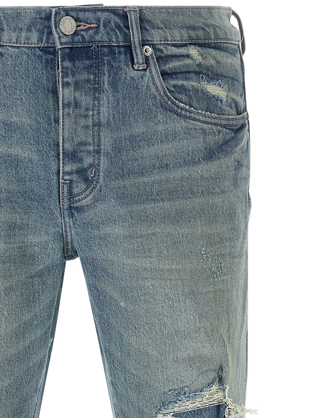 Blue Cotton Skinny Jeans