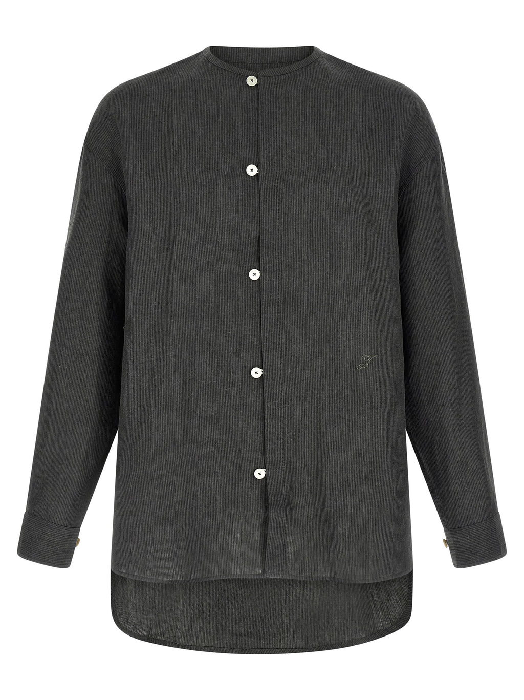 Gray Linen Blouse