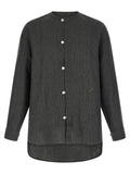 Gray Linen Blouse