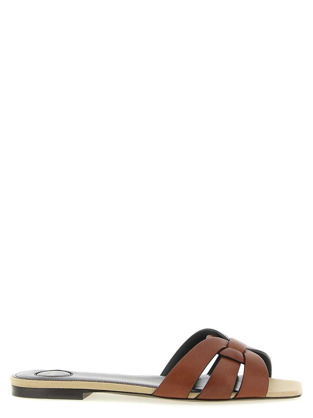 Brown Calfskin Slides