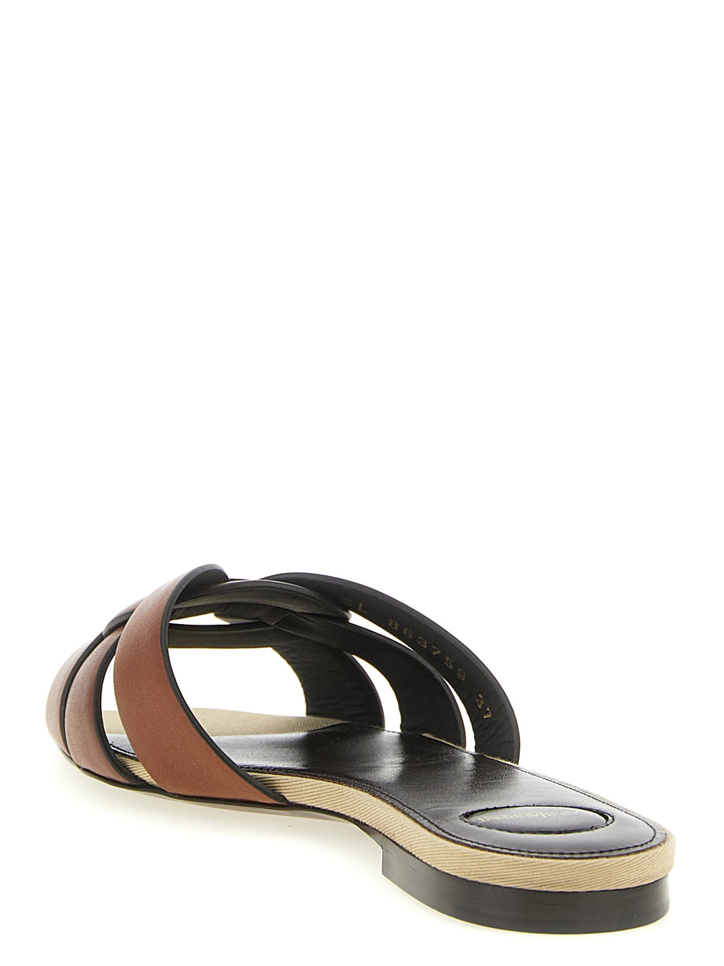 Brown Calfskin Slides